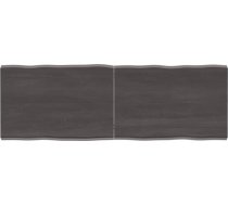 Galda virsma Apstrādāta koka ozols Dabīgā mala Pelēka 120 x 40 x 4 cm Galda virsma restorānam Ēdamistabai Dzīvojamā istaba Biroja mēbeles Darba virsma Galda virsma galda virsma