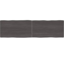 Galda virsma Apstrādāta koka ozols Dabīgā mala Pelēka 180 x 50 x 6 cm Galda virsma restorānam Ēdamistaba Dzīvojamā istaba Biroja mēbeles Darba virsma Galda virsma galda virsma