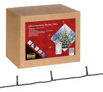 Idena 31339 LED pasaku gaismas ar 360 LED diodēm silti baltā krāsā, ar tālvadības pulti un sensoru, reostats un atmiņas iestatījumi, aptuveni 43,9 m garas, kā svētku, Ziemassvētku un kāzu rotājumi.