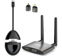 Bezvadu HDMI 4K raidītājs un uztvērējs, AIMIBO Wireless USB-C Extender 5G ar HDMI/VGA, Netflx video straumēšana no klēpjdatora, datora, mobilā tālruņa, kameras uz TV, monitoru vai projektoru - līdz 50 m