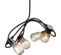 Konstsmide 2386-800, LED Alus dārza svētku gaismas ķēde, "Pigmy" stila spuldzītes, caurspīdīga / izmantošanai ārpus telpām (IP44) / 20 caurspīdīgas spuldzes / 40 dzintara diodes / melns kabelis