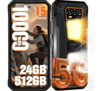 OUKITEL WP58 Pro āra mobilais tālrunis 5G, 24GB + 512GB/1TB, 10000mAh/33W āra viedtālrunis Android 15, 6,7 collu/120Hz izturīgs viedtālrunis, dubulta kempinga gaisma, 64MP būvlaukuma mobilais tālrunis, 5G