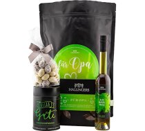 Hallingers Für Grandpa XXL - Tēva dienas dāvanu komplekts Wonder Bag XXL Dāvanu komplekts Lazdu riekstu liķieris Šokolāde Nougat Mandeles un šokolāde (soma) - dāvanu idejas Ziemassvētki un dāvanas Adventes kalendārs | Apsveicam Jah