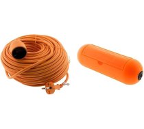 Pagarinātājs 16A HO5VVF 2 x 1.5 Orange 40 m & Aizsardzības aizsargapvalks Orange Pour Prolongateur Jardin IP54