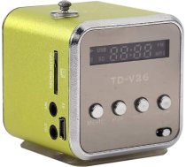 Radio,Radio,Td V26,Mazie pārnēsājamie radioaparāti ar elektrotīkla un akumulatora mini skaļruni Mūzikas atskaņotājs Pārnēsājamais FM radio PC režīms Atbalsta TF karti un U disku Melns (Zaļš)