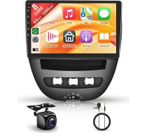 8 kodolu 6+128G Android auto radio Peugeot 107/Citroen C1/Toyota Aygo 2004-2014 10,1 collu bezvadu Carplay radio ar Android auto spoguļa saiti Bluetooth FM/RDS/EQ/DSP WiFi GPS navigācija atpakaļgaitā
