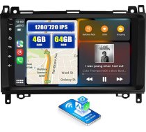 CAMECHO [DSP Audio] 8 kodolu 4+64G Android 13 auto radio priekš Mercedes Benz Sprinter W639 W906 AB klases W169 W245 Bezvadu Carplay Android auto 9 collu ekrāns ar Bluetooth GPS WiFi atpakaļgaitas kamera