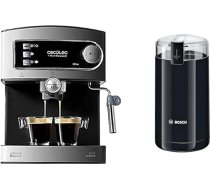Cecotec Cumbia Power Espresso 20 Barista Aromax & Bosch sadzīves tehnika TSM6A013B Kafijas dzirnaviņas Black