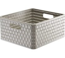 Rotho Country 14 litru plastmasas (PP - polipropilēna) uzglabāšanas kaste ar rotangpalmas efektu, 14 litri (32,8 x 30 x 16 cm)