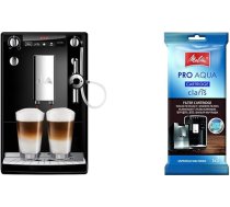 Melitta Caffeo Solo & Perfect Milk E957-101 Slim Pilnībā automātisks kafijas automāts ar automātisko kapučinātoru Automātiskās tīrīšanas programmas Automātiskā malšanas apjoma kontrole