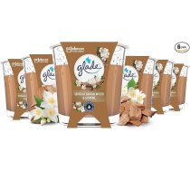 Glade aromātiskās sveces stiklā, jutekliskais sandalkoks un jasmīns, deg līdz 27 stundām, 6 gab. iepakojums (6 x 112 g)