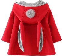 RJXDLT Bērnu mēteļi meitenēm toddler Kids rudens ziemas jaka virsdrēbes auss Hooded Svīteris