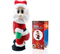 Gfilay Twerking Santa Claus, 34 cm Ziemassvētku vecīša lelle, animēta Ziemassvētku rotaļlieta, dzied spāņu valodā, Ziemassvētku rotaļlieta bērniem