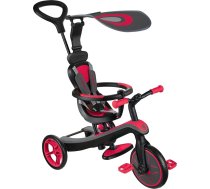 GLOBBER Explorer Trike 4-in-1 Red - tricikls, līdzsvara velosipēds un bērnu ratiņi 10/8,5 collu izmērā - TPR sēdeklis - regulējams bērnu ratiņu augstums