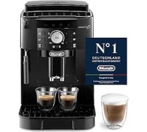 De'Longhi Magnifica S ECAM11.112.B, pilnībā automātisks kafijas automāts ar piena putu sprauslu kapučīno pagatavošanai, ar Espresso tiešās izvēles pogām un rotējošo regulatoru, 2 krūžu funkcija, melns