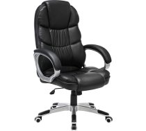 SONGMICS OBG24B Biroja krēsls ar augstu atzveltni Executive Desk krēsls augstuma regulēšana PU melns 67 x 66 x 114 cm