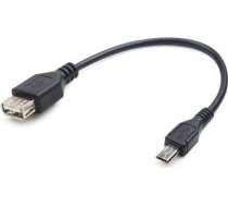 Kabelis usb micro bm->af usb 2.0 otg 15cm garš spraudnis