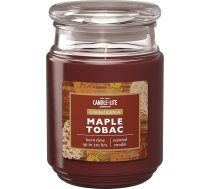 Candle-Lite aromātiskā svece glāzē ar vāciņu | Maple Tobac | Tabaka | Sveces ilgs degšanas laiks (līdz 110 h) | Brūnas | Lielas (510 g)