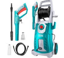 Spiediena mazgātājs TOTAL | 160 bāru, 6,7 l/min un 2500 W | Automātiskā apstāšanās | Ietver: Smidzināšanas pistole un tīrīšanas līdzekļa pudele | Zils