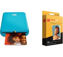 KODAK Step tūlītējo fotoattēlu printeris ar Bluetooth/NFC, Zinc Technology lietotni un 2 x 3 augstākās kvalitātes cinka fotopapīru (100 lapas), saderīgs ar Printomatic Smile un Step kamerām un printeriem