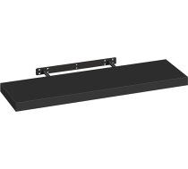 eSituro sienas plaukts, peldošais plaukts pie sienas, peldošais plaukts, piekaramais plaukts viesistabā, guļamistabā, virtuvē, vannas istabā, melns, MDF, 80 x 3,8 x 22,9 cm