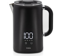 briebe eBoil elektriskā tējkanna 1,7L Digitālā temperatūras kontrole 45°C līdz 100°C Siltuma saglabāšanas funkcija 1500W Nerūsējošais tērauds BPA bezmaksas 360 grādu pamatne Strix Controller Black