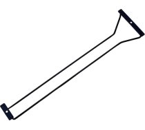Abcsea 1 gab. vīna glāzes turētājs, melns vīna glāzes turētājs, piekaramais vīna glāzes turētājs, pakaramais vīna glāzes turētājs, 50 cm, 1 rinda vīna glāzes plaukts zem skapīša