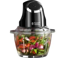 Russell Hobbs Desire Mini dārzeņu un sīpolu smalcinātājs 500 ml ietilpības stikla trauks matēti melns 200 W 24662