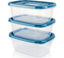 EFISH 3 gab. taisnstūra plastmasas porciju kastīšu komplekts ar vāku, pārtikas uzglabāšanas kastīte, trauku komplekti, pārtikas uzglabāšana, pārtikas trauki, darba un ceļojumu trauki, 500 ml kastē.