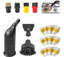 10 gabali Kärcher tvaika tīrītāja piederumiem Easyfix SC1 SC2 SC2 SC3 SC4 SC5 CTK10 CTK20 piederumi, 3 mikrošķiedras lupatiņas, apaļo birstīšu komplekts, skrāpēšanas uzgalis, tvaika tīrītāja piederumi