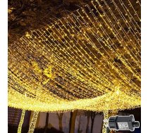 Cozymeow Gaismas aizkars 600 LED 6 x 3 m, pasaku gaismas aizkars ar kontaktdakšu, 8 režīmi ar taimeri Pasaku gaismas, ūdensizturīgs gaismas aizkars āra iekštelpām Ziemassvētku kāzu dārzs