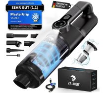VALKER Mastergrip rokas putekļsūcēja akumulators, spēcīga sūkšanas jauda ar 17000 PA, ilgs akumulatora darbības laiks - 30 minūtes, mazgājams HEPA filtrs, bezvadu rokas putekļsūcējs automašīnai un mājai