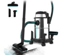 Cecotec Conga Rockstar Wet & Dry Steel 16 L šķidrumu un cietu vielu putekļu sūcējs Conga Rockstar Wet & Dry Steel. 1200 W, 20 kPa, dubultā funkcija: vakuums un pūtējs, metāla rāmis, riteņi, 5 m darbības rādiuss.