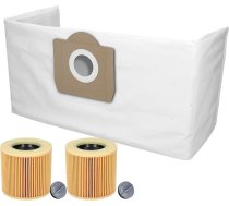 McFilter 20 flīsa putekļu sūcēja maisiņi + 2 kārtridžu filtri, piemēroti Kärcher A2200, A2201, A2206, A2231, A2236, A2251, A2500, A2504, A2534, A2554, A2654, A2656, A2675 - Maisiņš putekļu sūcējam,