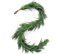 Ziemassvētku vainags, mākslīgais zaļš egļu vainags ar loku Ziemassvētku vainags iekštelpu āra kamīna kāpņu Ziemassvētku rotājumiem (1,5 m)