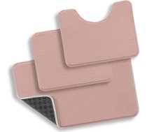 TA&MA STORE vannas istabas paklājiņu komplekts, vannas paklājiņš, neslīdošs, mazgājams, vannas paklājiņš vannas istabai, vannas paklāji un vannas paklāji, ātri žūstošs (rozā, 80 x 50 cm, 3 komplekti)