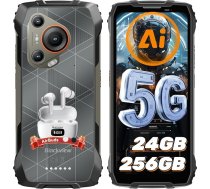 Blackview BL7000 AI 5G āra mobilais tālrunis Android 15-24GB+256GB/2TB MTK Dimensity 6300, 120HZ 2.4K FHD+ 6.78", 50MP+32MP, nakts redzamība 20MP, āra viedtālrunis bez līguma, Face ID/GPS/NFC/OTG