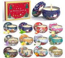 Primevolve aromātisko sveču dāvanu komplekts 12 2,5 oz, dzimšanas dienas dāvana sievietēm, dāvanas sievietēm, personalizētas dāvanas Ziemassvētkiem, jubilejai, vannas istabai, jogai, mazas dāvanas sievietēm