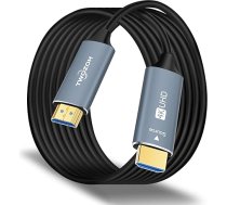 Twozoh HDMI optiskās šķiedras kabelis 10 m, HDMI optiskais kabelis 2.0 4K/60Hz (4:4:4 HDR10 HDCP2.2) 1440p 144Hz 18Gbps ātrgaitas UHD optiskās šķiedras HDMI kabelis
