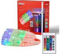 BRILONER - LED lente 20 m ar tālvadības pulti, RGB krāsainas gaismas krāsas, pašlīmējoša, LED lente, telpu dekorēšana, spēļu dekorēšana, LED lente, svinību dekorēšana, LED gaismas lente, balta