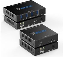 USB 3.0 Extender 229ft 70m 4-Port Extender Over Cat5e Cat6 RJ45 LAN Extension POE 5V Low Power Consumption USB Extender Ethernet Work Sync Windows MacOS Android Linux Nav draivera