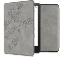 kwmobile Klapphülle kompatibel mit Amazon Kindle Paperwhite 11. Generation 2021 Hülle - Flipcase für Kindle Paperwhite Hülle aus Kunstleder - Magnolien