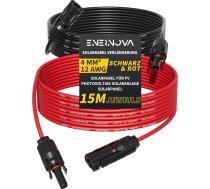enernova Saules kabelis 4 mm²/6 mm², Saules kabeļa pagarinājums 1/2/3/5/5/8/10/12/15/18/20 m, Multi-Contact 4, IP67 ūdensizturīgs, pagarinājuma kabelis (4 mm² 15 m)