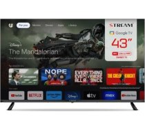 Stream System Smart TV 4K, HDR10, bez rāmja (bez rāmja), Google Assistant, saderīgs ar Chromecast, modelis S43GTU2 (2024)