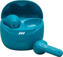 JBL Tune Flex 2 bezvadu Bluetooth austiņas ar trokšņu slāpēšanu, 48 stundu atskaņošanas laiks, IP54 ūdens un putekļu izturība, daudzpunktu savienojums, ergonomisks dizains, tirkīza krāsā