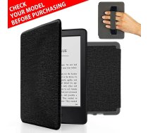 MyGadget futrālis Amazon Kindle Paperwhite 7. paaudzes (līdz 2017. gadam - 6 collas) ar siksniņu un automātiskās miega/modināšanas funkciju - melns flip case