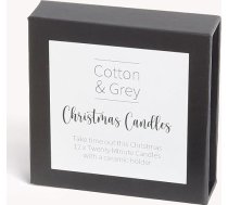 Cotton & Grey Ziemassvētku sveces 14 tīra bišu vaska sveces un keramikas turētājs Palutiniet sevi atpūsties šajā saspringtajā gada laikā.