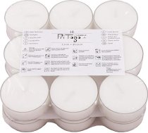 Pritogo, tējas lampiņas, maxi XXL plastmasas korpuss, diametrs 5,8 cm x 2,2 cm, bez kvēpiem, bez aromāta, ēdināšanas uzņēmumu kvalitāte, iepakojumā 18 gab.