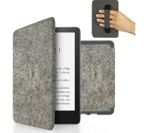 MyGadget filca futrālis Amazon Kindle Paperwhite 11. paaudzes (no 2021. gada - 6,8 collas) ar siksniņu un automātiskās miega/modināšanas funkciju - flip case, gaiši pelēks