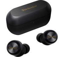Technics EAH-AZ100E-K bezvadu trokšņu slāpēšanas austiņas, 10 mm magnētiskais šķidruma draiveris, daudzpunktu Bluetooth, balss fokusa mākslīgais intelekts, ērtas austiņas ausīs, melnas krāsas